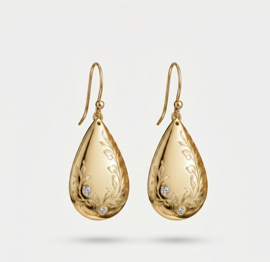 Gold Stainless Steel Earrings