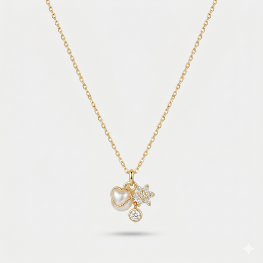 Gold Stainless Steel Pendant Necklace